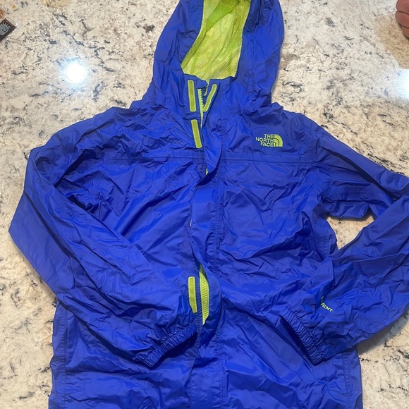The North Face Light Blue HyVent Raincoat 10 12 14